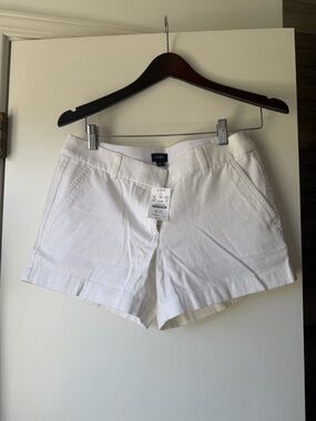 J. Crew White Cotton Chino Bermuda Shorts